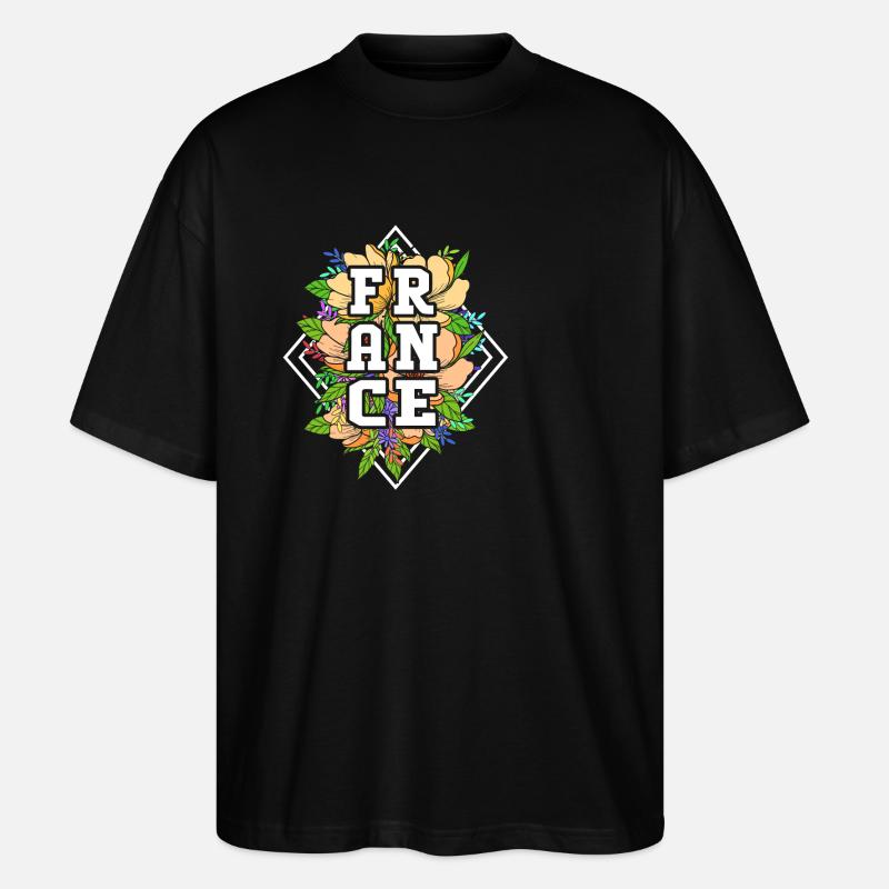 Frankrig - Stanley/Stella Oversize Unisex Øko T-shirt Blaster 2.0 - sort
