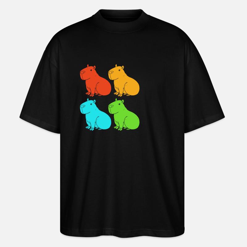 Capybara - Stanley/Stella Oversized Unisex Bio T-Shirt Blaster 2.0 - Schwarz