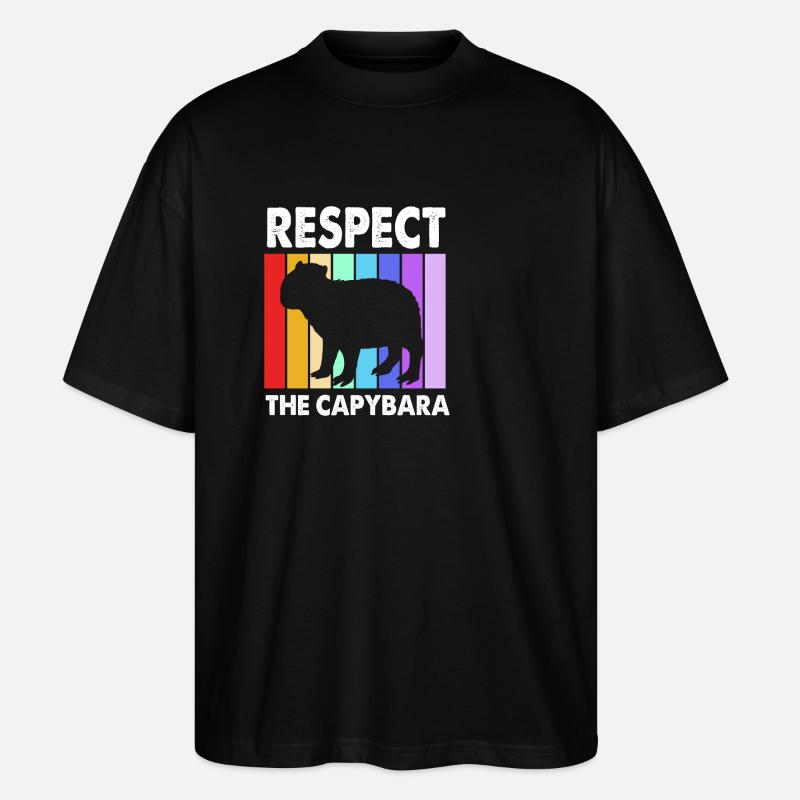 Capybara - Stanley/Stella Oversized Unisex Bio T-Shirt Blaster 2.0 - Schwarz