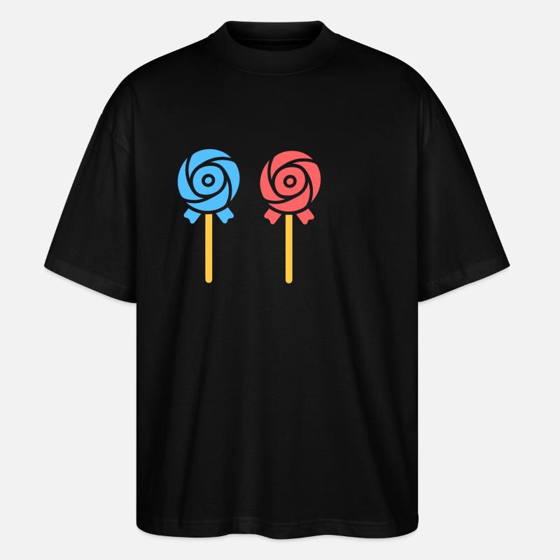 Süßigkeiten - Stanley/Stella Oversized Unisex Bio T-Shirt Blaster 2.0 - Schwarz