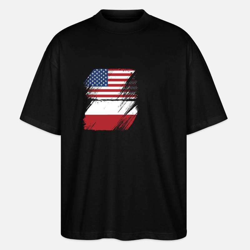 Polen Polnisch - Stanley/Stella Oversized Unisex Bio T-Shirt Blaster 2.0 - Schwarz