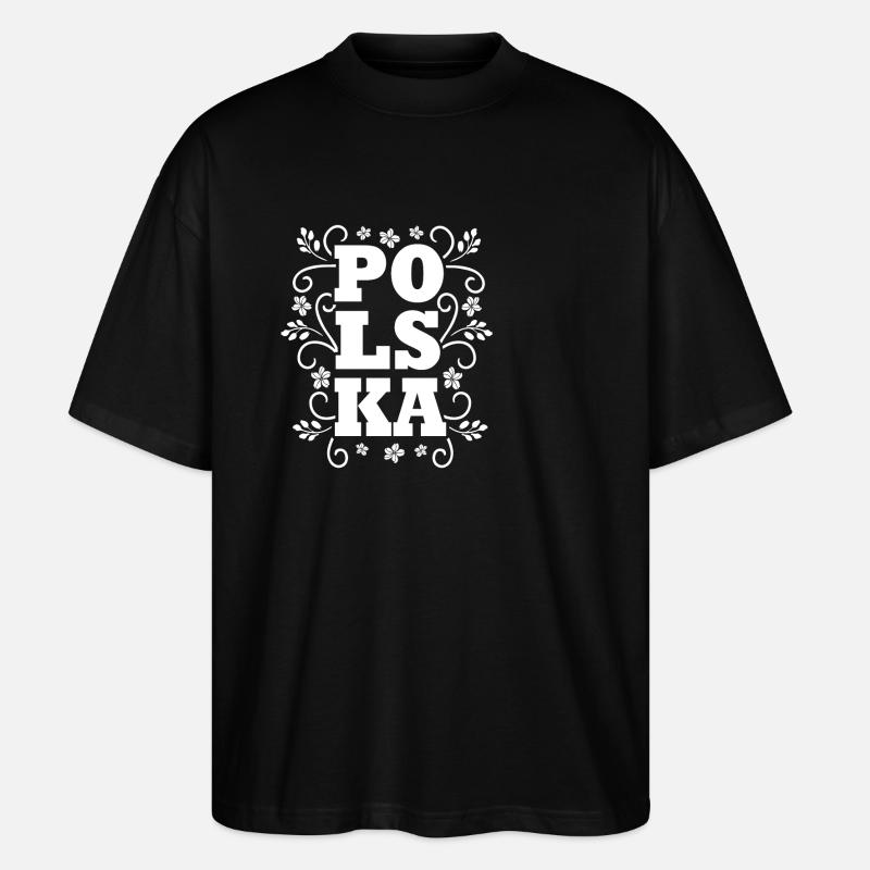 Polen Polnisch - Stanley/Stella Oversized Unisex Bio T-Shirt Blaster 2.0 - Schwarz