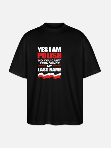 Polen Polnisch - Stanley/Stella Oversized Unisex Bio T-Shirt Blaster 2.0 - Schwarz
