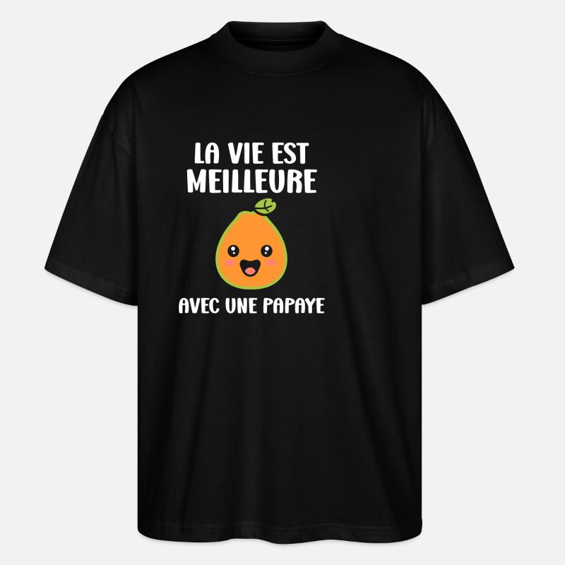 Papaye - T-shirt bio Blaster 2.0 coupe oversize Stanley/Stella Unisexe - noir