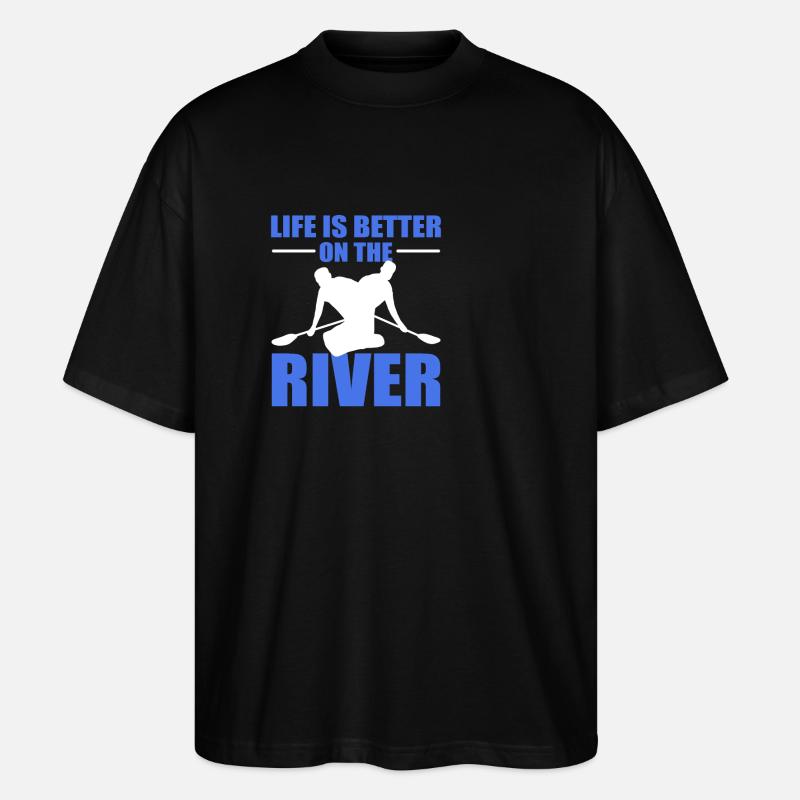 Kayak Kayak Canoë Canoë - T-shirt bio Blaster 2.0 coupe oversize Stanley/Stella Unisexe - noir