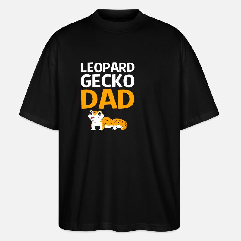 Gecko léopard - T-shirt bio Blaster 2.0 coupe oversize Stanley/Stella Unisexe - noir