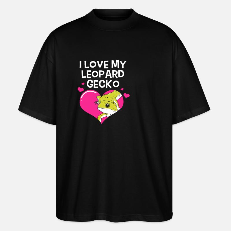 Leopard Gecko - Stanley/Stella Oversized Unisex Bio T-Shirt Blaster 2.0 - Schwarz