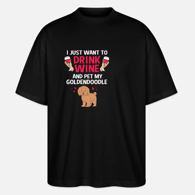 Goldendoodle - Stanley/Stella Oversized Unisex Bio T-Shirt Blaster 2.0 - Schwarz
