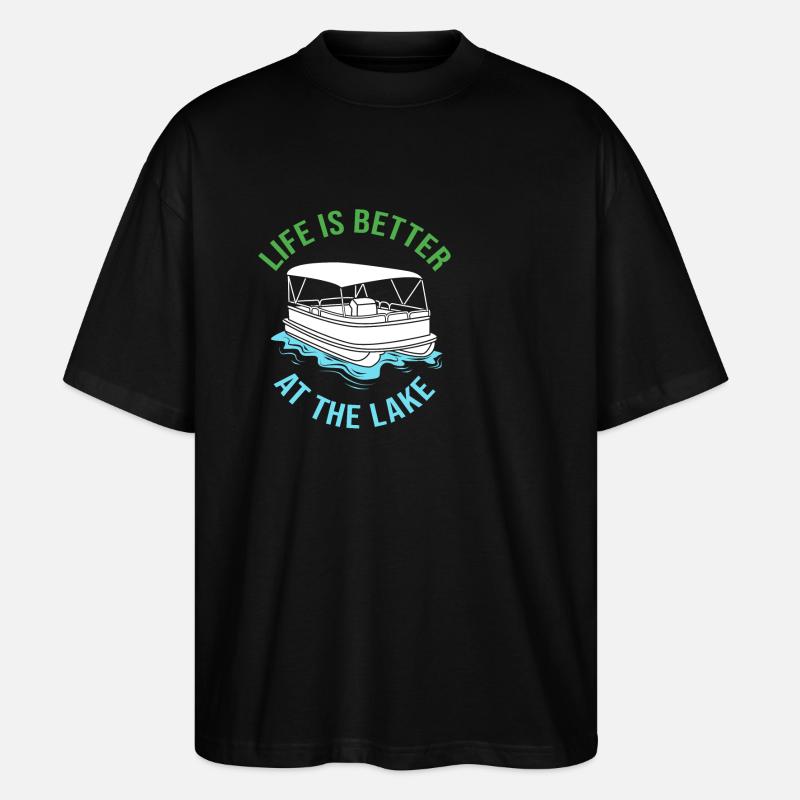 Bateau ponton Bateau Bateaux - T-shirt bio Blaster 2.0 coupe oversize Stanley/Stella Unisexe - noir