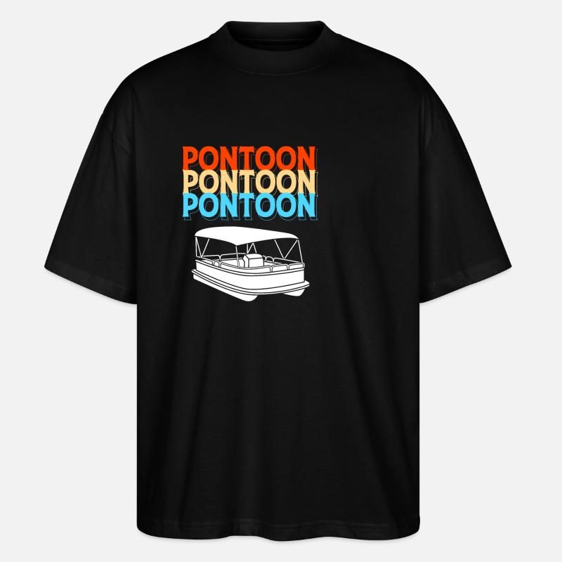 Bateau ponton Bateau Bateaux - T-shirt bio Blaster 2.0 coupe oversize Stanley/Stella Unisexe - noir