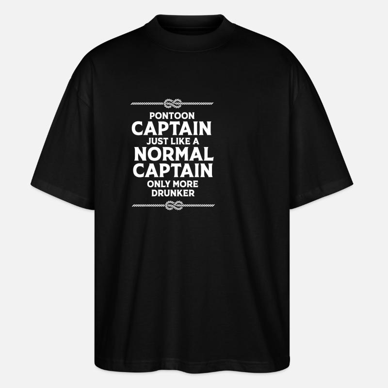 Bateau ponton Bateau Bateaux - T-shirt bio Blaster 2.0 coupe oversize Stanley/Stella Unisexe - noir