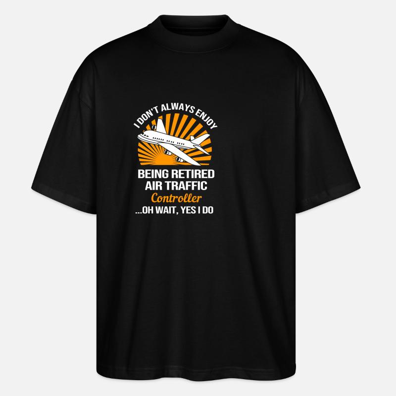 Air traffic controller - Stanley/Stella Oversized Unisex Organic T-shirt Blaster 2.0 - black
