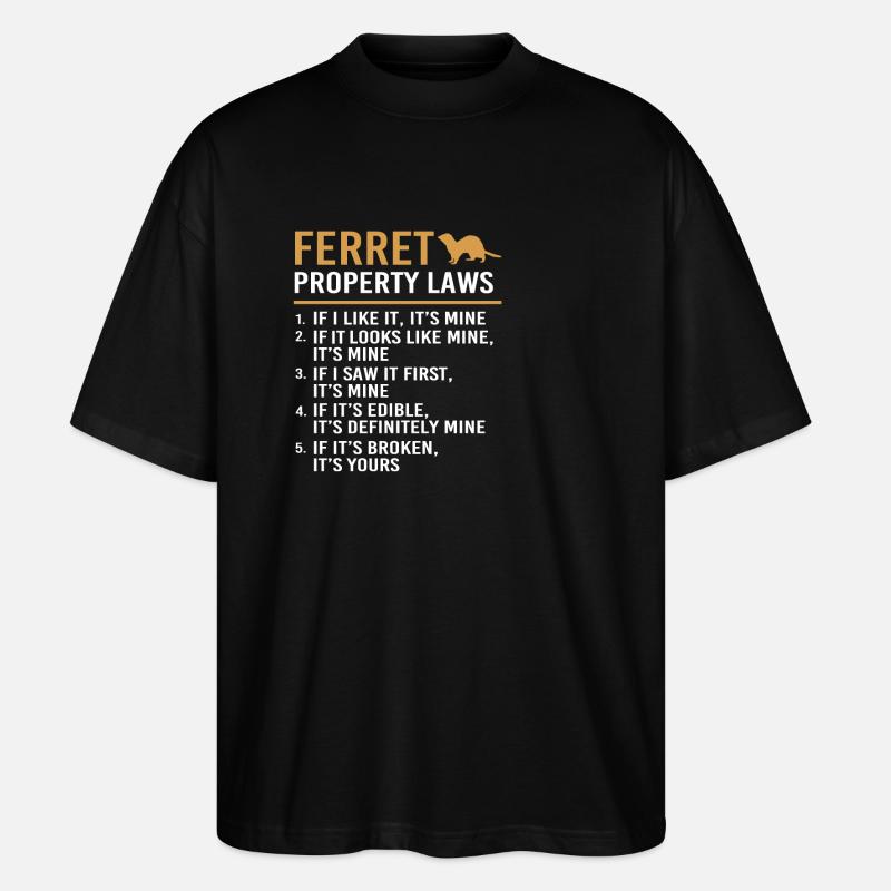 Frettchen - Stanley/Stella Oversized Unisex Bio T-Shirt Blaster 2.0 - Schwarz