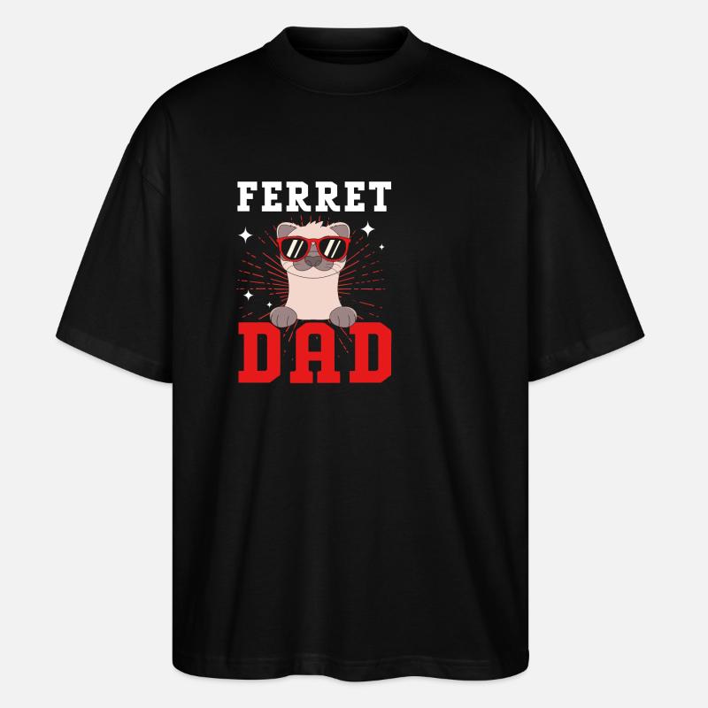 Frettchen - Stanley/Stella Oversized Unisex Bio T-Shirt Blaster 2.0 - Schwarz