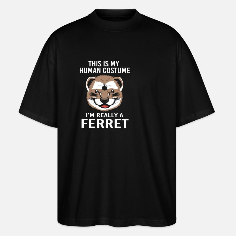 Frettchen - Stanley/Stella Oversized Unisex Bio T-Shirt Blaster 2.0 - Schwarz