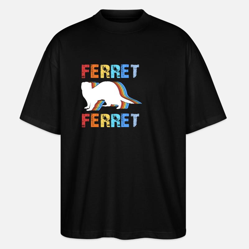 Frettchen - Stanley/Stella Oversized Unisex Bio T-Shirt Blaster 2.0 - Schwarz