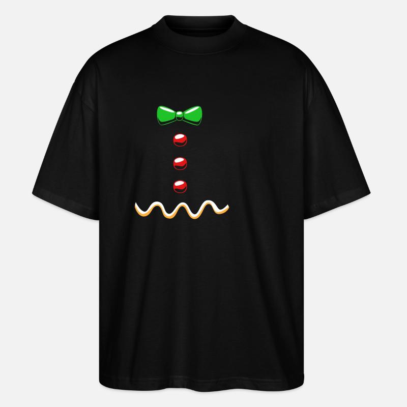 Lebkuchenmann Lebkuchenherz Lebkuchen Naschen - Stanley/Stella Oversized Unisex Bio T-Shirt Blaster 2.0 - Schwarz