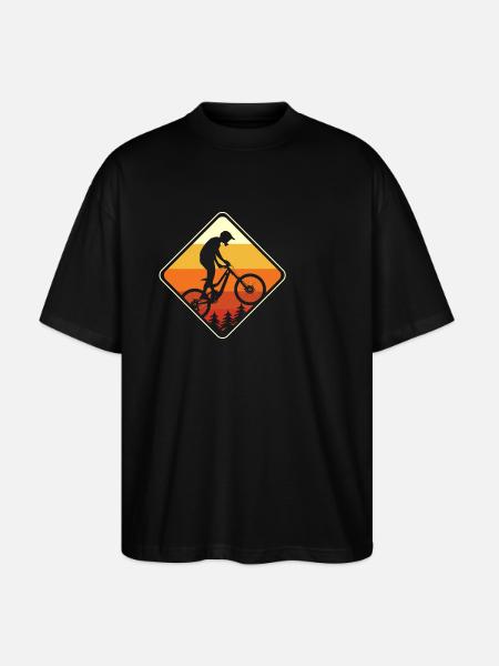 Mountain biking Mountain biking Mountain bikers - Stanley/Stella Oversized Unisex Organic T-shirt Blaster 2.0 - black