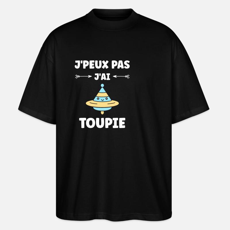toupie - T-shirt bio Blaster 2.0 coupe oversize Stanley/Stella Unisexe - noir