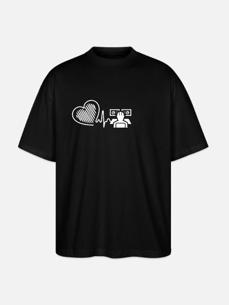 Mechanical Engineer Heartbeat - Stanley/Stella Oversized Unisex Organic T-shirt Blaster 2.0 - black