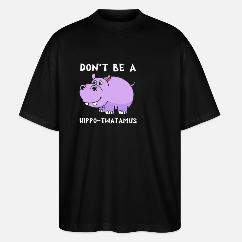 Nilpferd - Stanley/Stella Oversized Unisex Bio T-Shirt Blaster 2.0 - Schwarz