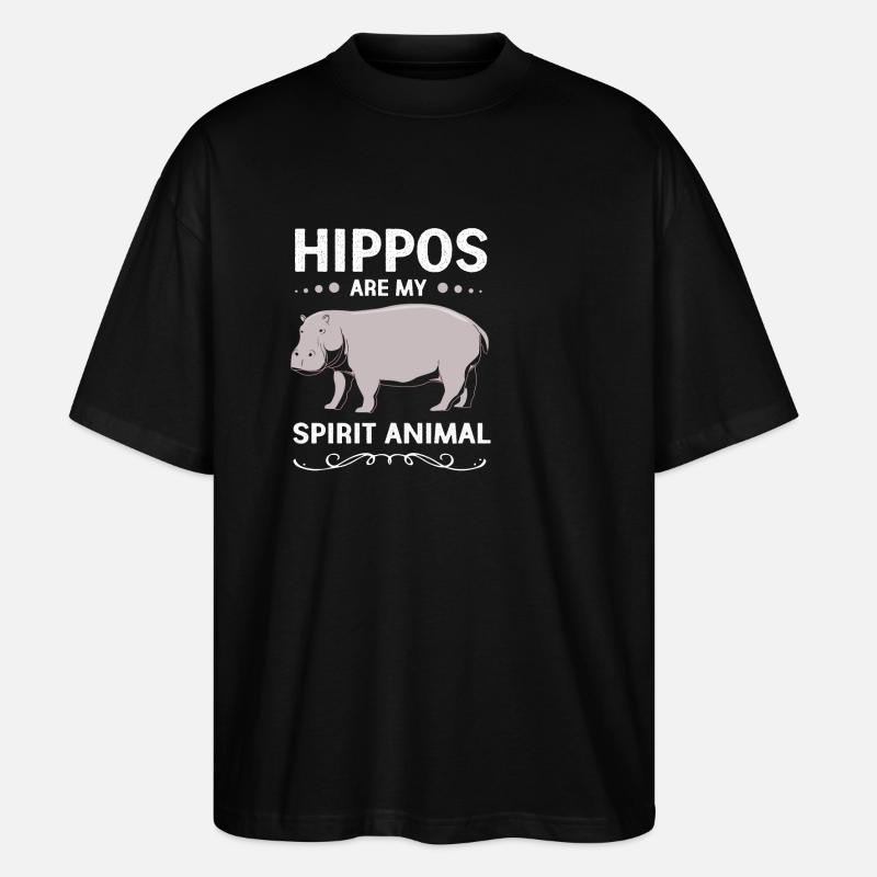 Nilpferd - Stanley/Stella Oversized Unisex Bio T-Shirt Blaster 2.0 - Schwarz