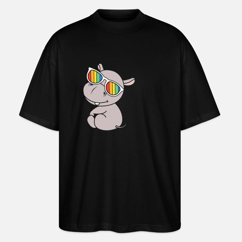 Nilpferd - Stanley/Stella Oversized Unisex Bio T-Shirt Blaster 2.0 - Schwarz