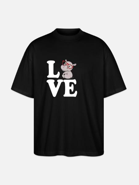 Nilpferd - Stanley/Stella Oversized Unisex Bio T-Shirt Blaster 2.0 - Schwarz