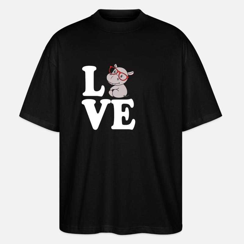 Nilpferd - Stanley/Stella Oversized Unisex Bio T-Shirt Blaster 2.0 - Schwarz