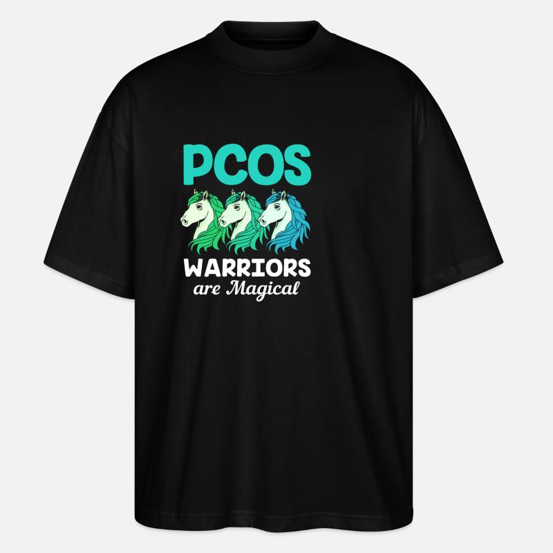 Pcos-Bewusstsein - Stanley/Stella Oversized Unisex Bio T-Shirt Blaster 2.0 - Schwarz
