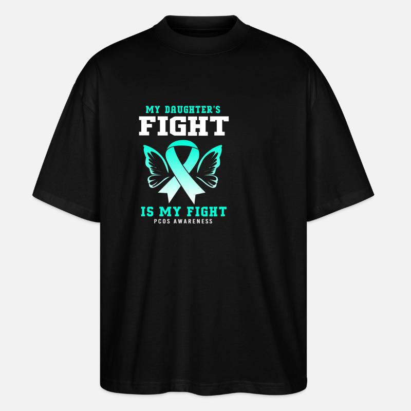 Pcos-Bewusstsein - Stanley/Stella Oversized Unisex Bio T-Shirt Blaster 2.0 - Schwarz
