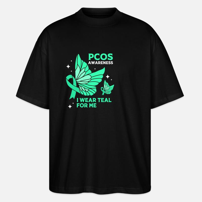 Pcos-Bewusstsein - Stanley/Stella Oversized Unisex Bio T-Shirt Blaster 2.0 - Schwarz