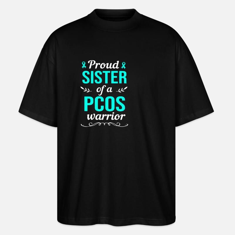 Pcos-Bewusstsein - Stanley/Stella Oversized Unisex Bio T-Shirt Blaster 2.0 - Schwarz