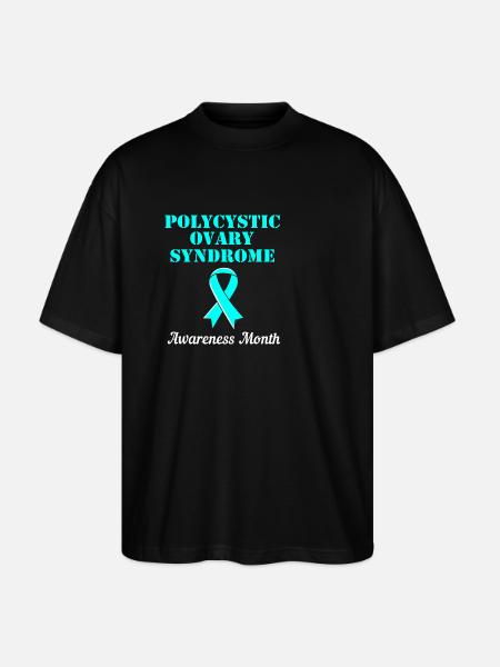 Pcos Awareness - Stanley/Stella Oversized Unisex Organic T-shirt Blaster 2.0 - black