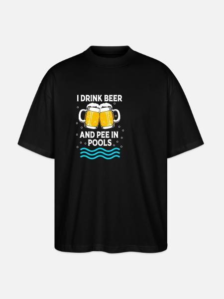 Pool Party - Stanley/Stella Oversized Unisex Organic T-shirt Blaster 2.0 - black