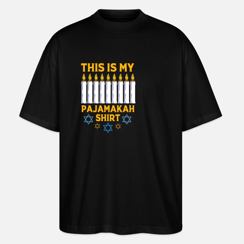 Chanukkah - Stanley/Stella Oversized Unisex Bio T-Shirt Blaster 2.0 - Schwarz