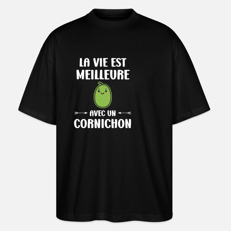cornichon - T-shirt bio Blaster 2.0 coupe oversize Stanley/Stella Unisexe - noir