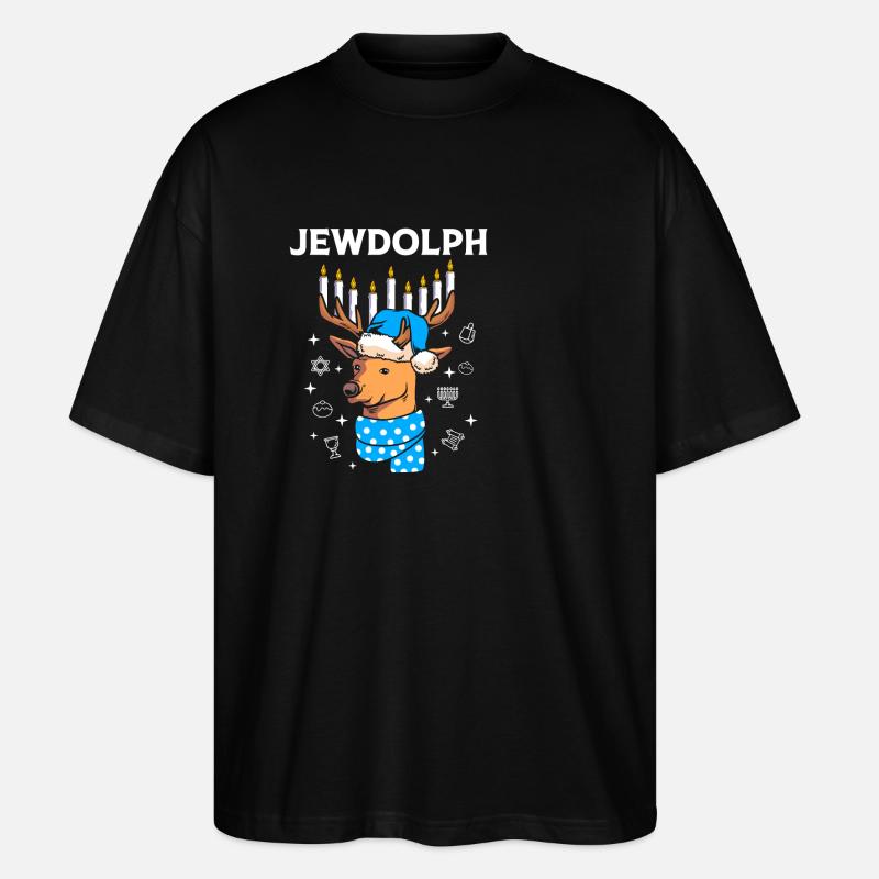 Chanukkah - Stanley/Stella Oversized Unisex Bio T-Shirt Blaster 2.0 - Schwarz