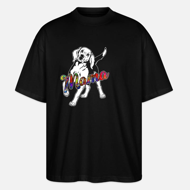 Beagle Beagle Mama - Stanley/Stella Oversized Unisex Organic T-shirt Blaster 2.0 - black
