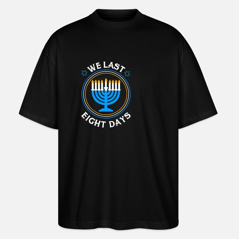 Chanukkah - Stanley/Stella Oversized Unisex Bio T-Shirt Blaster 2.0 - Schwarz