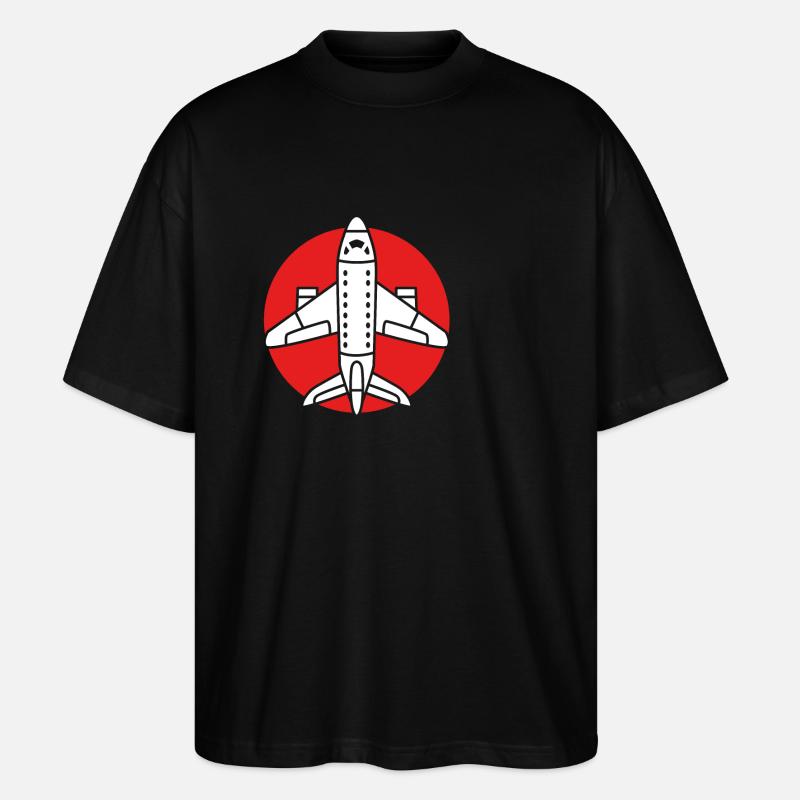 Pilote d’avion - T-shirt bio Blaster 2.0 coupe oversize Stanley/Stella Unisexe - noir