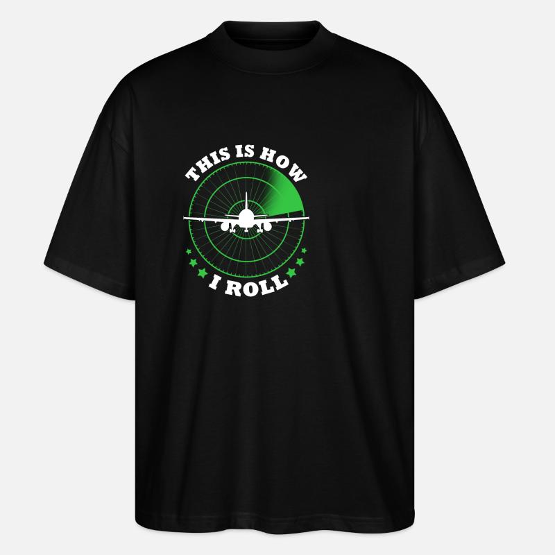 Pilote d’avion - T-shirt bio Blaster 2.0 coupe oversize Stanley/Stella Unisexe - noir