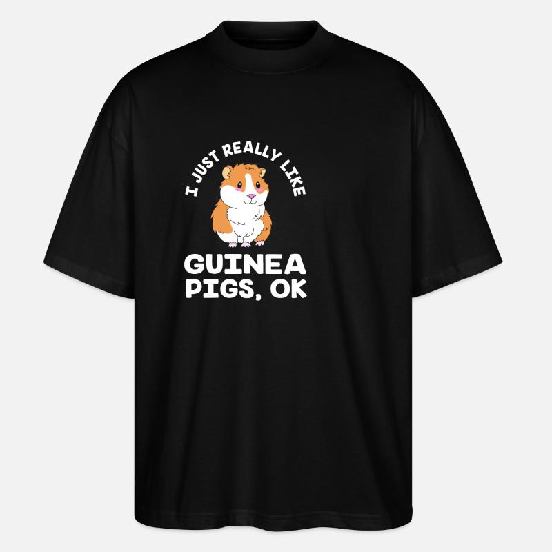 Meerschweinchen - Stanley/Stella Oversized Unisex Bio T-Shirt Blaster 2.0 - Schwarz