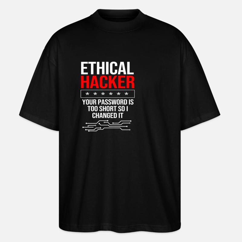 Cybersecurity Cyber Programmierer Hacker - Stanley/Stella Oversized Unisex Bio T-Shirt Blaster 2.0 - Schwarz