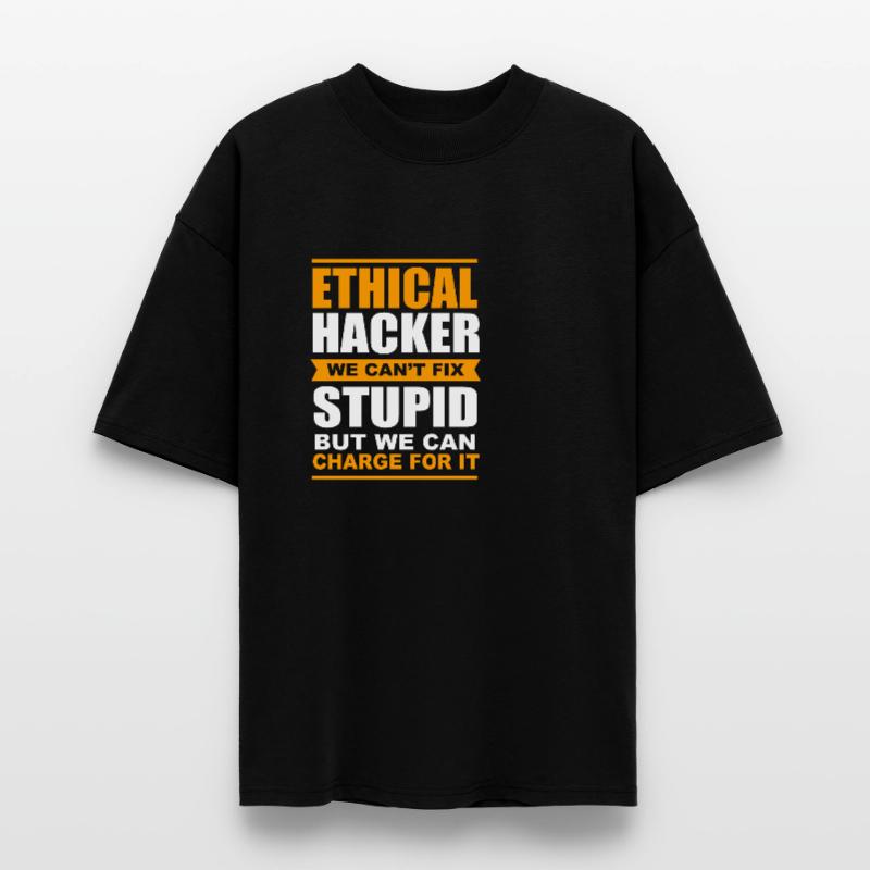 Cybersecurity Cyber Programmer Hacker Stanley/Stella Oversized Unisex Organic T-shirt Blaster 2.0