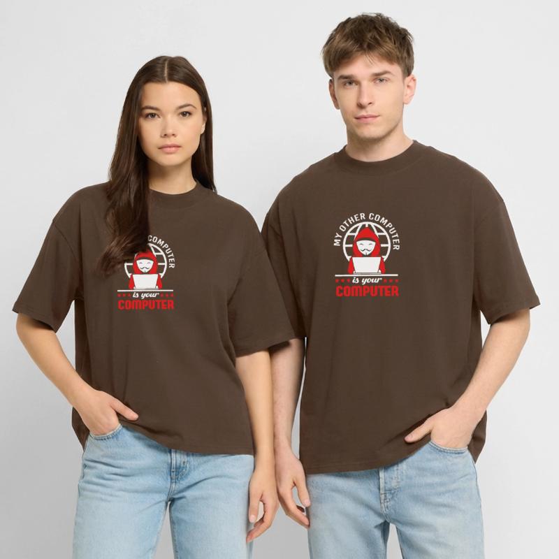 Cybersecurity Cyber Programmer Hacker Stanley/Stella Oversized Unisex Organic T-shirt Blaster 2.0