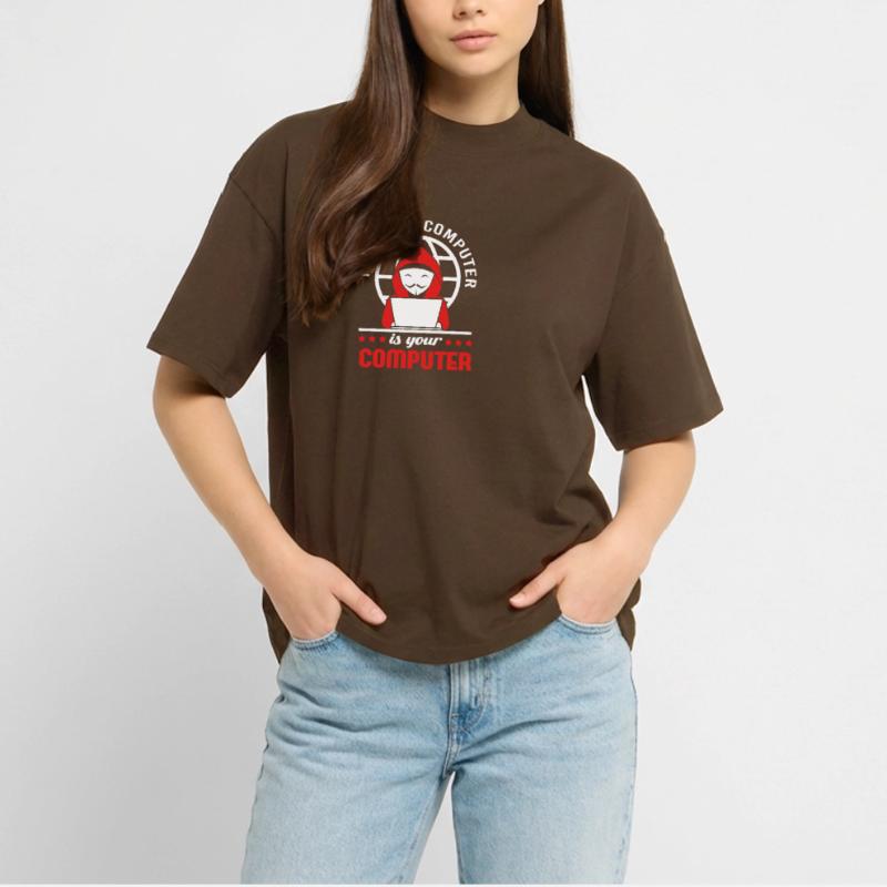 Cybersecurity Cyber Programmer Hacker Stanley/Stella Oversized Unisex Organic T-shirt Blaster 2.0