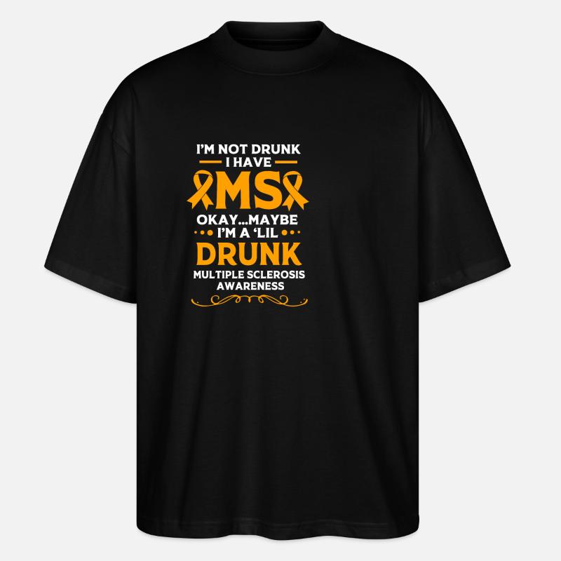 Multiple Sclerosis MS - Stanley/Stella Oversized Unisex Organic T-shirt Blaster 2.0 - black