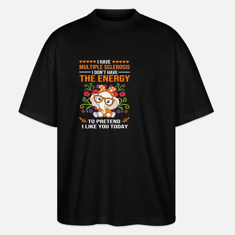 Multiple Sclerosis MS - Stanley/Stella Oversized Unisex Organic T-shirt Blaster 2.0 - black