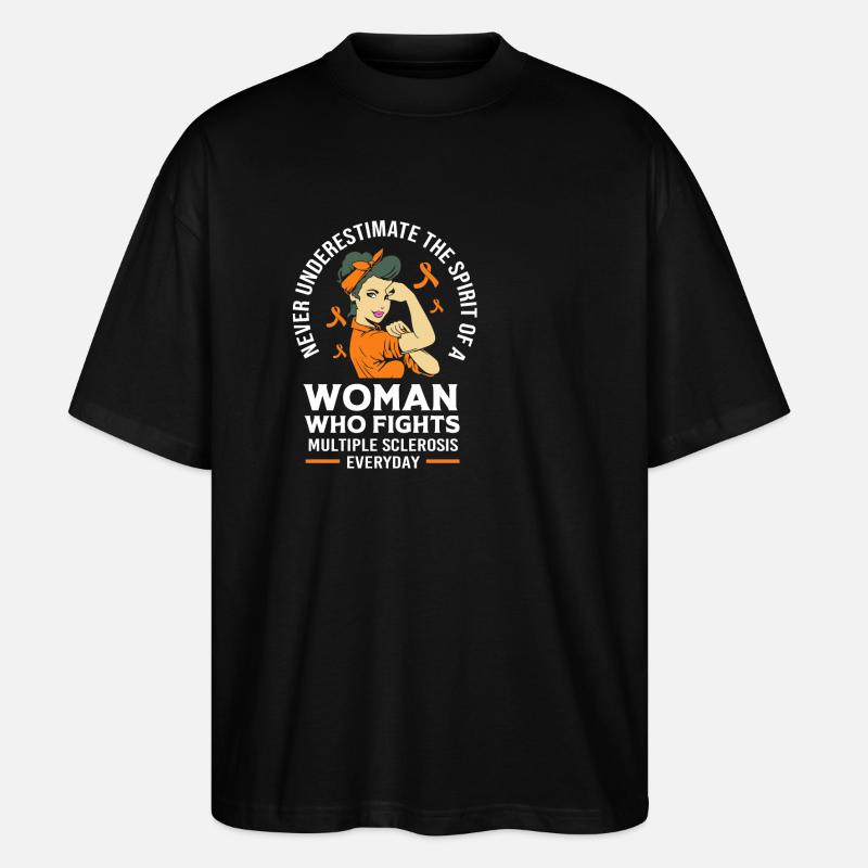 Multiple Sclerosis MS - Stanley/Stella Oversized Unisex Organic T-shirt Blaster 2.0 - black